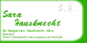 sara hausknecht business card